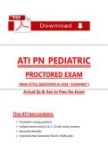ATI PN Pediatric Exam V3 &lpar;2026&sol;2027&rpar; &vert; NCLEX PN NGN Pediatric Study Pack PDF