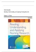 Test Bank - Reading&comma; Understanding&comma; and Applying Nursing Research&comma; 7th Edition &lpar;Fain&comma; 2025&rpar;&comma; Chapter 1-15 &vert; All Chapters