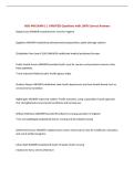 NSG 440 EXAM 1 &vert; UPDATED Questions with 100&percnt; Correct Answers&NewLine;