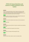 FEMA ICS Exam Questions and Answers Verified Solutions Latest Update 4