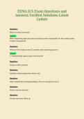 FEMA ICS Exam Questions and Answers Verified Solutions Latest Update 5&period;