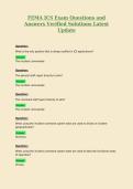 FEMA ICS Exam Questions and Answers Verified Solutions Latest Update 6