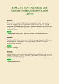 FEMA ICS EXAM Questions and Answers Verified Solutions Latest Update 7&period;