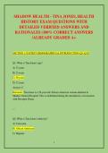SHADOW HEALTH - TINA JONES&comma; HEALTH &NewLine;HISTORY EXAM QUESTIONS WITH &NewLine;DETAILED VERIFIED ANSWERS AND &NewLine;RATIONALES &lpar;100&percnt; CORRECT ANSWERS &NewLine;&sol;ALREADY GRADED A&plus; 