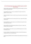 NSG 1520 Pathophysiology Exam 1 Review &vert; UPDATED Questions with 100&percnt; Correct Answers