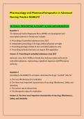 Pharmacology and Pharmacotherapeutics in Advanced &NewLine;Nursing Practice NGR6172