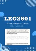 LEG2601 Assignment 1 2026 - Distinction &vert; Due 24 August 2026