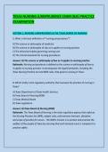 TEXAS NURSING JURISPRUDENCE EXAM &lpar;NJE&rpar; PRACTICE &NewLine;EXAMINATION 