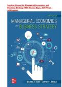 Solution Manual for Managerial Economics and Business Strategy 10th Michael Baye&comma; Jeff Prince &vert; ISBN-13 978-1266071010 &vert; All Chapters &NewLine;