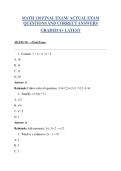 MATH 110 FINAL EXAM&sol; ACTUAL EXAM  QUESTIONS AND CORRECT ANSWERS  GRADED A&plus; LATEST