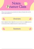 FREE GUIDE- 2026 Notes for FINANCE Class Honors&sol; Standard learn more about how to view into your future through this notes Packet