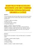 MARYVILLE NURS 612 EXAM 1  QUESTIONS AND 100&percnt; VERIFIED  ANSWERS WITH RATIONALES  GRADED A&plus; LATEST