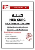 ATI RN Med Surg Retake 3 &ndash; NGN Proctored Exam &lpar;PDF&rpar; &vert; 100 Verified Qs & Rationales
