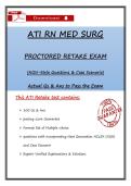 ATI RN Med Surg Retake 1 &ndash; NGN Proctored Exam &lpar;PDF&rpar; &vert; 100 Verified Qs & Rationales