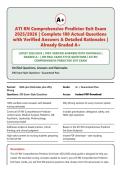 ATI RN Comprehensive Predictor Exit Exam 2025&sol;2026 Complete 300 Verified Questions with Answers Rationales Graded A&plus; Latest Version