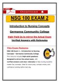 NSG 100 Exam 2 &ndash; Nursing Concept &lpar;Latest 2026&sol;2027 Update&rpar; Actual Questions & Answers &ndash; Germanna College