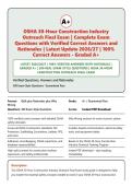 OSHA 30-Hour Construction Final Exam 2026&sol;2027&colon; 300 Verified Questions with Answers Rationales Graded A&plus; &vert; Latest