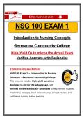 NSG 100 Exam 1 &ndash; Nursing Concept &lpar;Latest 2026&sol;2027 Update&rpar; Actual Questions & Answers &ndash; Germanna College
