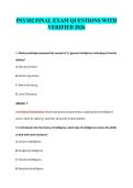 PSY102 FINAL EXAM QUESTIONS WITH&NewLine;VERIFIED 2026