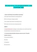 PSY 102 EXAM PACKAGE DEAL 2026 VERIFIED