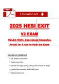 HESI Exit V2 Exam &ndash; 2026&sol;2027 NGN Prep PDF &vert; 160 Verified Qs & Answers