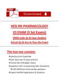 HESI RN Pharmacology V3 &ndash; 2026&sol;2027 NGN Prep PDF &vert; 165 Verified Qs