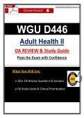 WGU D446 OA Exam &lpar;2 Set Exams&rpar; Bundle &ndash; Take and pass the OA