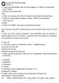 Advanced Pharmacology Exam 1 &vert; Verified Q&A PDF &lpar;2026&rpar;
