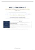 SFPC EXAM 2026&sol;2027 ACTUAL TEST BANK &vert; 250 Questions & Correct Answers &vert; Security Fundamentals Professional Certification &vert; Pass Guaranteed - A&plus; Graded&NewLine;&NewLine;