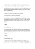 CLINICAL DECISION-MAKING REVIEW QUESTIONS AND ANSWERS &vert; CLINICAL DECISION-MAKING STUDY GUIDE & PRACTICE TEST 2026&sol;2027
