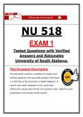 NU 518 Exam 1 &ndash; Advanced Nursing Practice &lpar;Latest 2026&sol;2027 Update&rpar; Actual Questions & Answers &ndash; University of South Alabama