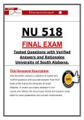 NU 518 Final Exam &ndash; Advanced Nursing Practice &lpar;Latest 2026&sol;2027 Update&rpar; Actual Questions & Answers &ndash; University of South Alabama