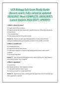 UCF Biology Exit Exam Study Guide &lpar;Recent exam&rpar; Fully solved & updated 2026&sol;2027 Most COMPLETE &lpar;2026&sol;2027&rpar; &lpar;Latest Update 2026&sol;2027&rpar; UPDATE&excl;&excl;