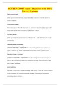 ACVREP COMS exam 1 Questions with 100&percnt;&NewLine;Correct Answers