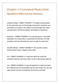 Chapters 1-5 Conceptual Physics Exam Questions With Correct Answers