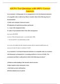 AICPA Test Questions with 100&percnt; Correct&NewLine;Answers