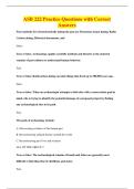 ASB 222 Practice Questions with Correct&NewLine;Answers