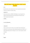 ASB 222 Study Guide Questions with Correct&NewLine;Answers