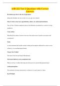 BUNDLE OF  ASB 222 QUESTIONS WITH 100&percnt; CORRECT ANSWER