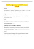 BCO Test Questions with 100&percnt; Correct&NewLine;Answers