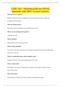 COSC 325 &ndash; Mechanical Review FINAL&NewLine;Questions with 100&percnt; Correct Answers
