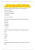 CR2 Excavating&comma; Grading & Oil Surfacing&NewLine;Practice Exam Questions with Correct Answers