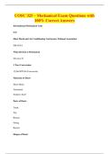 COSC 325 &ndash; Mechanical Exam Questions with&NewLine;100&percnt; Correct Answers