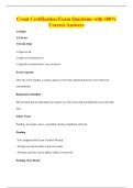 Cvent Certification Exam Questions with 100&percnt;&NewLine;Correct Answers