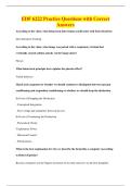 EDF 6222 Practice Questions with Correct&NewLine;Answers