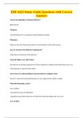 EDF 6222 Study Guide Questions with Correct&NewLine;Answers