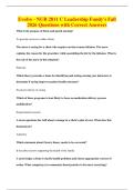Evolve - NUR 2811 C Leadership Fundy's Fall&NewLine;2026 Questions with Correct Answers