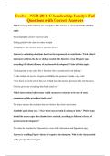 Evolve - NUR 2811 C Leadership Fundy's Fall&NewLine;Questions with Correct Answers