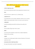 HCA 100 Exam Questions with Correct&NewLine;Answers