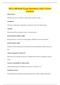 HCA 100 final Exam Questions with Correct&NewLine;Answers
